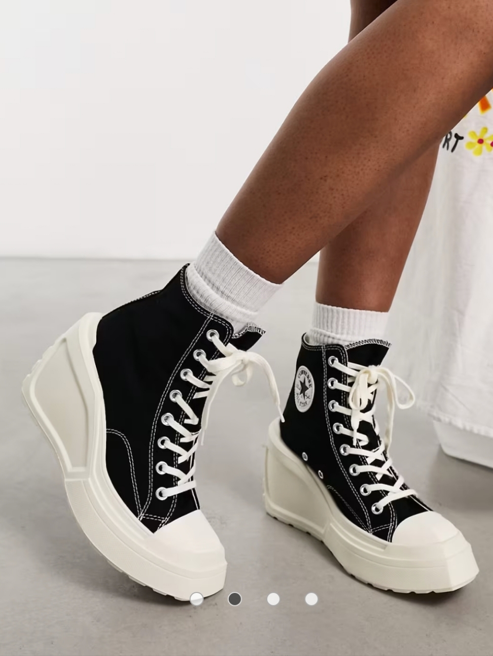 Converse Chuck 70 De Luxe Wedge Black Sneakers - US9(W) - Picture 8 of 11